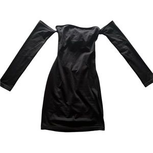 Backless Lace Up Bodycon Sleeved Mini Dress